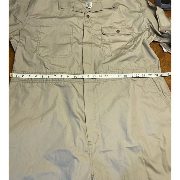 NWT KEY Unlined Poplin Short Sleeved Coverall Men’s Sz 2XLT 996.24 Beige Tan - Picture 8 of 10